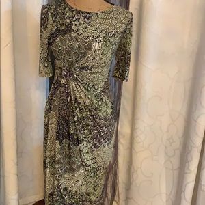 Pretty Green Pattern Dress